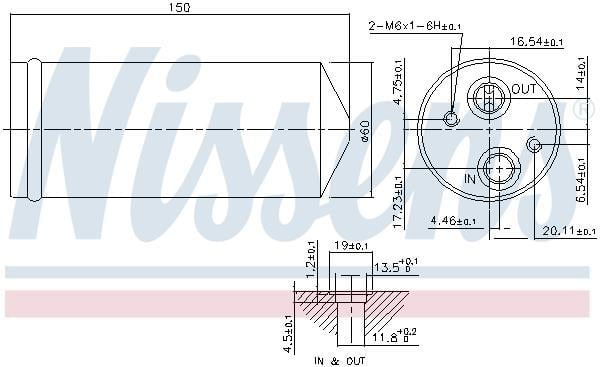 Filtre déshydrateur du circuit de climatisation NISSENS 95142