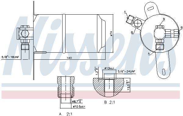 Secador, aire acondicionado NISSENS ref. 95184
