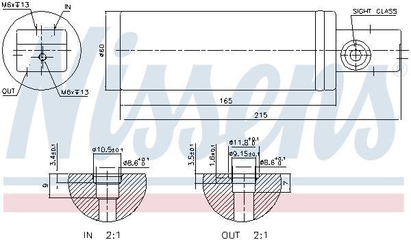 Filtre déshydrateur du circuit de climatisation NISSENS ref. 95187