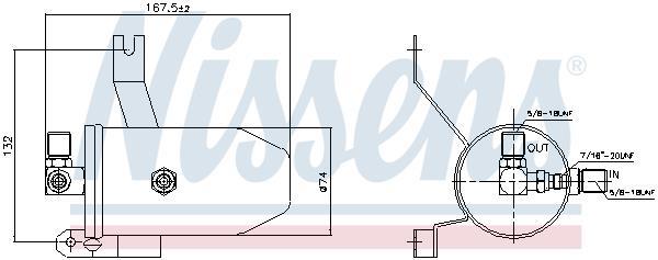 Filtre déshydrateur du circuit de climatisation NISSENS ref. 95202