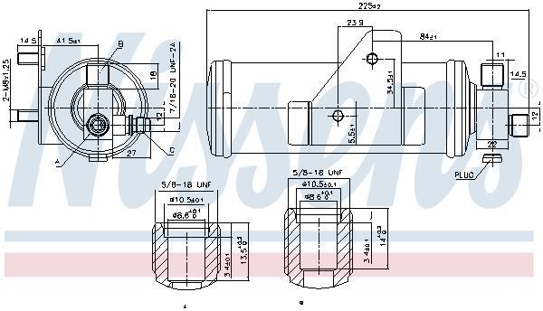 Filtre déshydrateur du circuit de climatisation NISSENS 95223