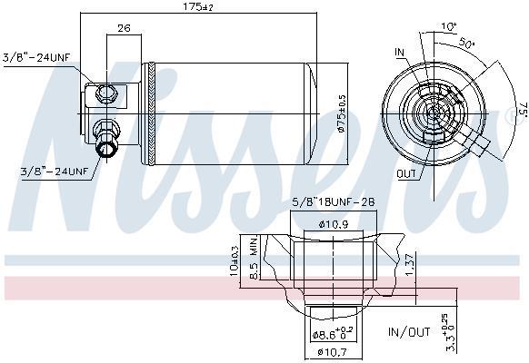Secador, aire acondicionado NISSENS ref. 95230