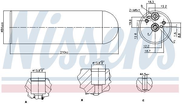 Filtre déshydrateur du circuit de climatisation NISSENS 95231