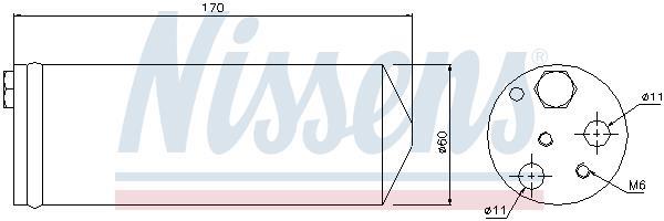 Filtre déshydrateur du circuit de climatisation NISSENS ref. 95239