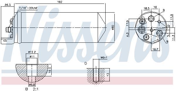 Secador, aire acondicionado NISSENS ref. 95240
