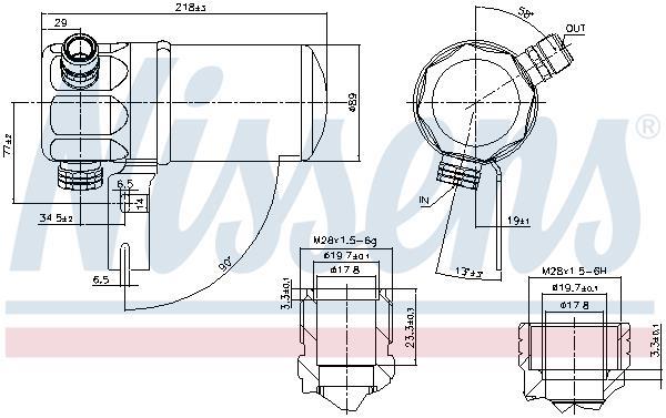 Filtre déshydrateur du circuit de climatisation NISSENS 95263