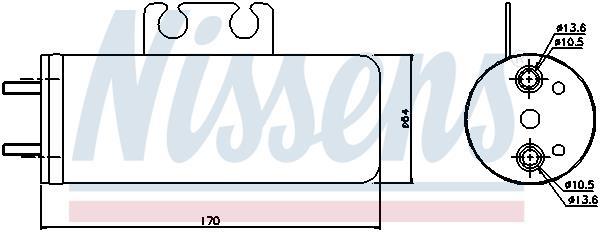 Filtre déshydrateur du circuit de climatisation NISSENS ref. 95316