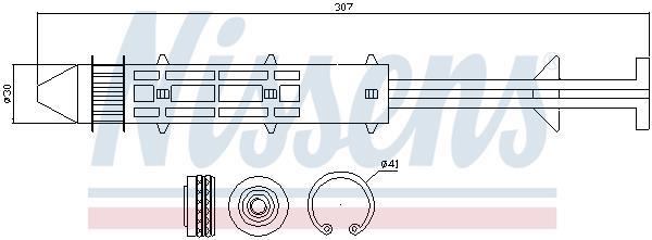 Filtre déshydrateur du circuit de climatisation NISSENS 95319