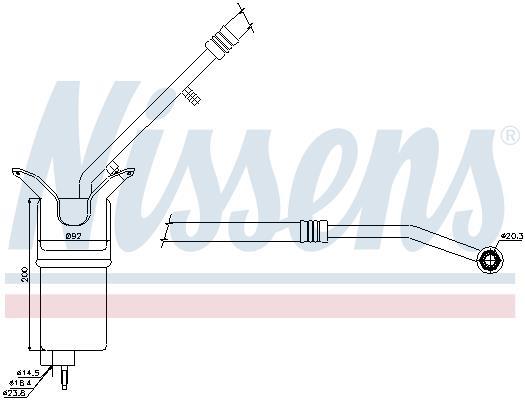 Filtre déshydrateur du circuit de climatisation NISSENS ref. 95330