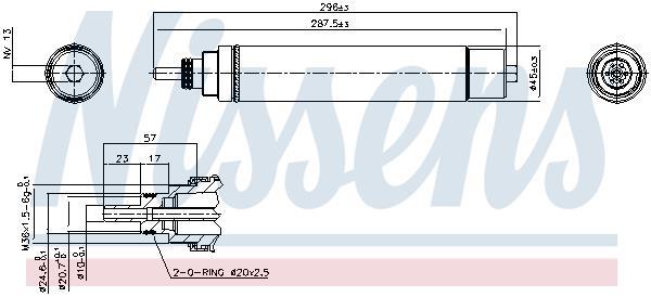 Filtre déshydrateur du circuit de climatisation NISSENS ref. 95336