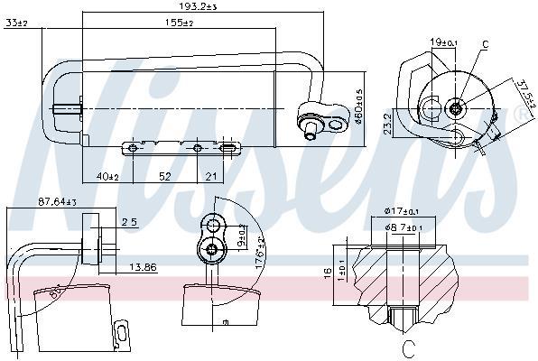 Secador, aire acondicionado NISSENS ref. 95338