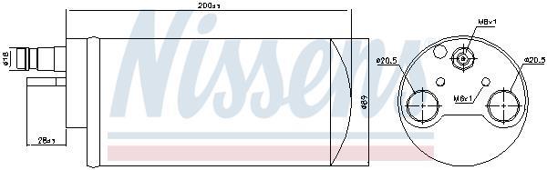 Filtre déshydrateur du circuit de climatisation NISSENS ref. 95341