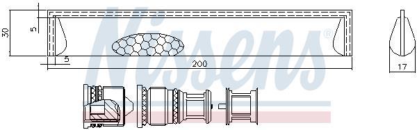 Filtre déshydrateur du circuit de climatisation NISSENS ref. 95351