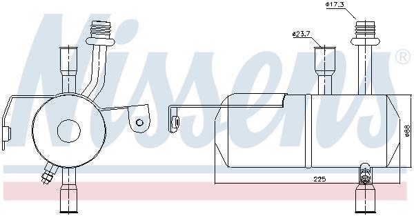 Filtre déshydrateur du circuit de climatisation NISSENS 95353