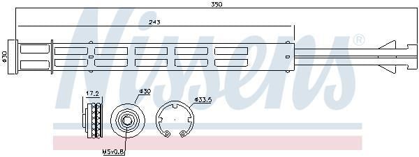 Filtre déshydrateur du circuit de climatisation NISSENS 95358