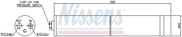 Filtre déshydrateur du circuit de climatisation NISSENS ref. 95383