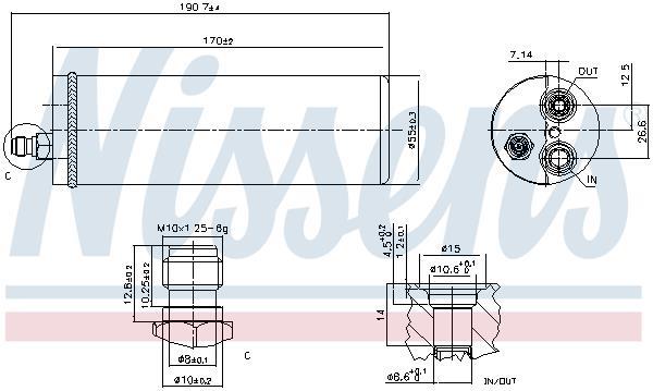 Secador, aire acondicionado NISSENS ref. 95386