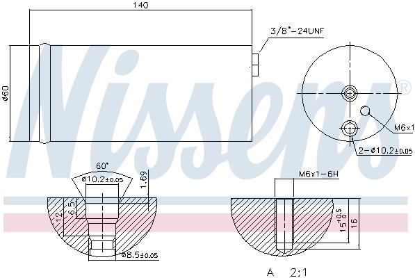 Filtre déshydrateur du circuit de climatisation NISSENS ref. 95405
