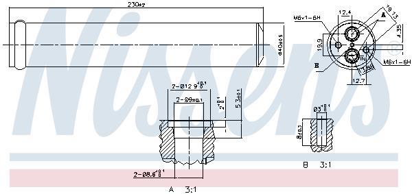 Filtre déshydrateur du circuit de climatisation NISSENS 95406