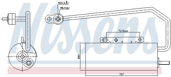 Secador, aire acondicionado NISSENS ref. 95409