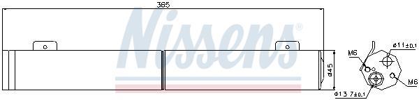 Filtre déshydrateur du circuit de climatisation NISSENS 95446