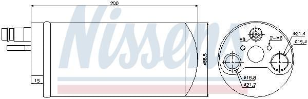 Filtre déshydrateur du circuit de climatisation NISSENS ref. 95494