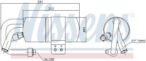 Secador, aire acondicionado NISSENS ref. 95505