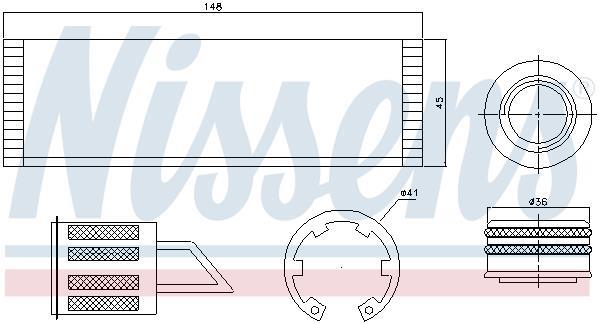 Secador, aire acondicionado NISSENS ref. 95515