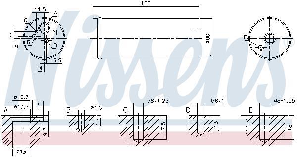 Secador, aire acondicionado NISSENS ref. 95524
