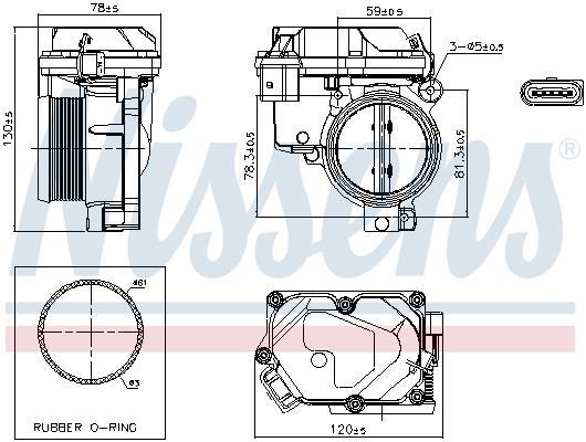 Corps papillon (Corps papillon) NISSENS 955259