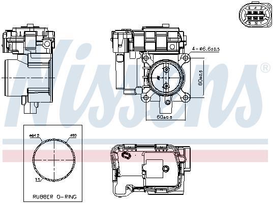 Cuerpo de mariposa NISSENS ref. 955263