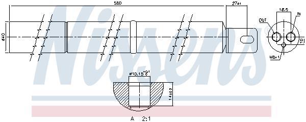 Secador, aire acondicionado NISSENS ref. 95531
