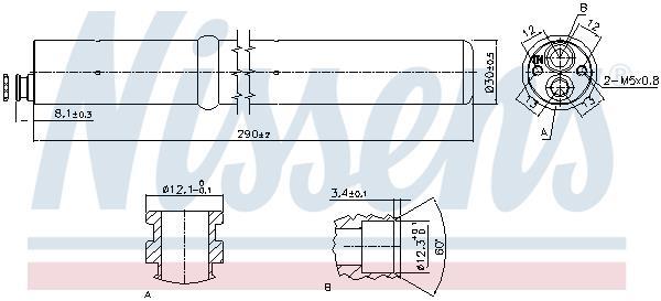 Secador, aire acondicionado NISSENS ref. 95555