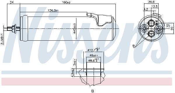 Secador, aire acondicionado NISSENS ref. 95565