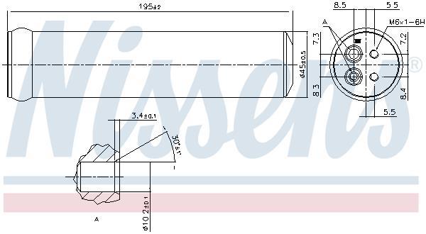 Secador, aire acondicionado NISSENS ref. 95569