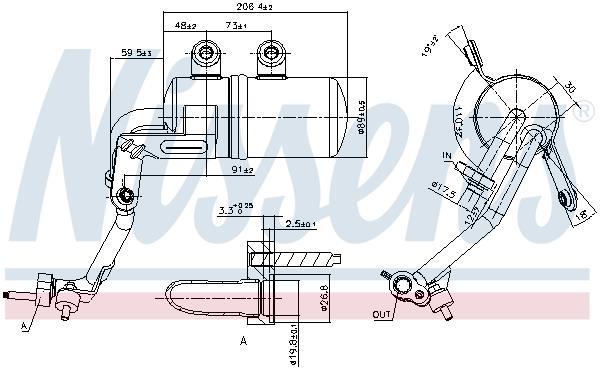Secador, aire acondicionado NISSENS ref. 95570