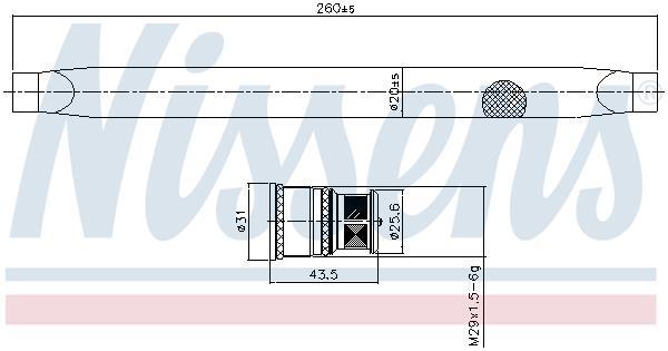 Secador, aire acondicionado NISSENS ref. 95764