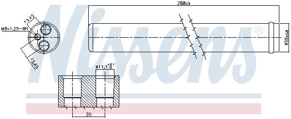 Filtre déshydrateur du circuit de climatisation NISSENS ref. 95772