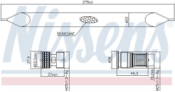Secador, aire acondicionado NISSENS ref. 95784