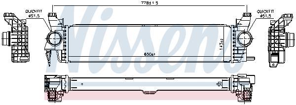 Radiador de admisión, intercooler NISSENS ref. 96016