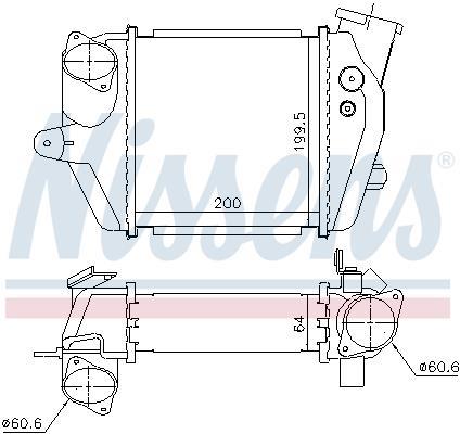 Radiador de admisión, intercooler NISSENS ref. 96032