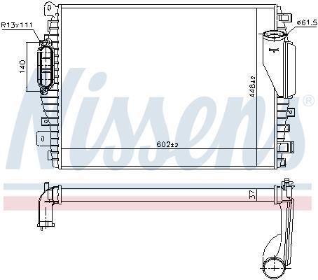 Radiador de admisión, intercooler NISSENS ref. 96045