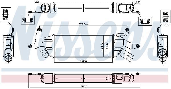 Radiador de admisión, intercooler NISSENS ref. 96086