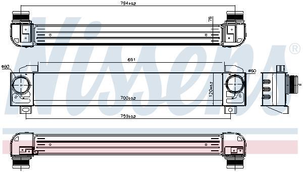 Radiador de admisión, intercooler NISSENS ref. 96091