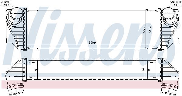 Radiador de admisión, intercooler NISSENS ref. 96100