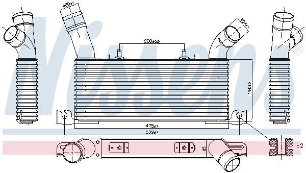 Radiador de admisión, intercooler NISSENS ref. 961006