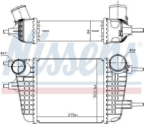 Radiador de admisión, intercooler NISSENS ref. 961116