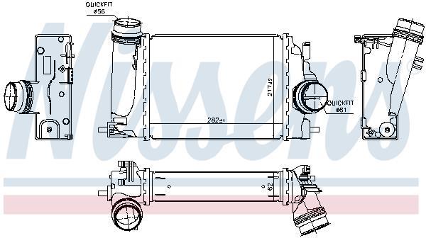 Radiador de admisión, intercooler NISSENS ref. 961122