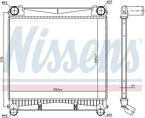 Radiador de admisión, intercooler NISSENS ref. 961140