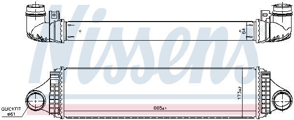 Radiador de admisión, intercooler NISSENS ref. 961188